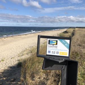 The east-facing CoastSnap cradle at Town Neck Beach in Sandwich, MA